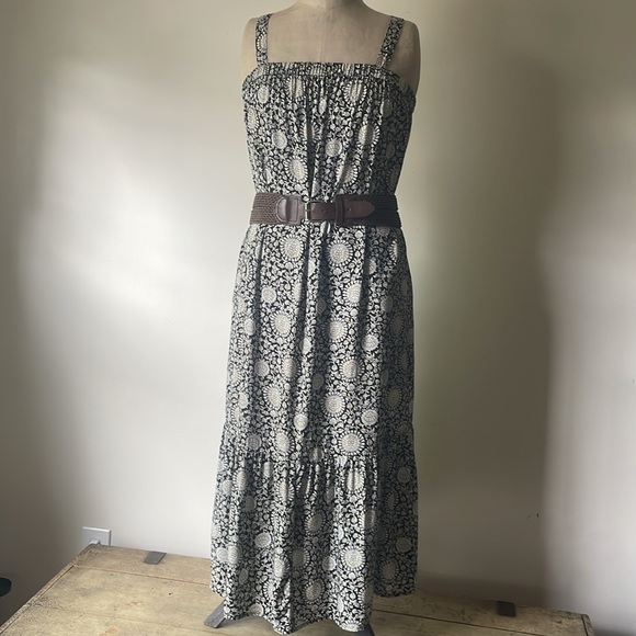 Bohemian Ruffled Floral Maxi Dress Medium - Picture 1 of 11
